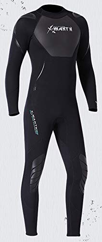 E-Qianw Mensuits De Hombre Traje De Traje De Neopreno 3mm Traje De Buceo De Cuerpo Completo para Deportes Acuáticos,Negro,M