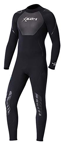 E-Qianw Mensuits De Hombre Traje De Traje De Neopreno 3mm Traje De Buceo De Cuerpo Completo para Deportes Acuáticos,Negro,M