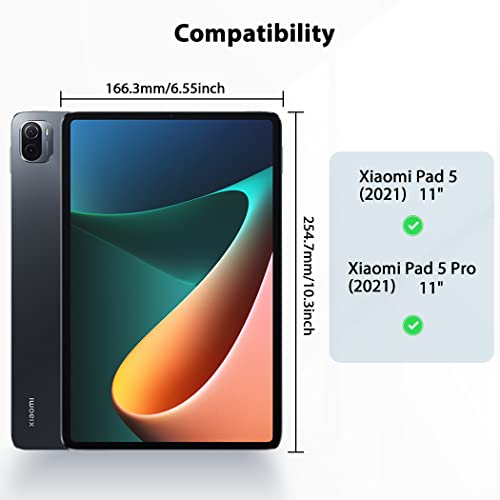 EasyAcc Funda Compatible con Xiaomi Pad 5/Xiaomi Pad 5 Pro 11" 2021,Estuche PU Ultra Delgado Premium con Función de Apagado Automático Compatible con Xiaomi Pad 5/Xiaomi Pad 5 Pro 11",Azul eléctrico