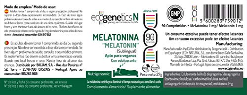 Ecogenetics Melatonina Sublingual - 90 caps - Combate los trastornos del Sueño