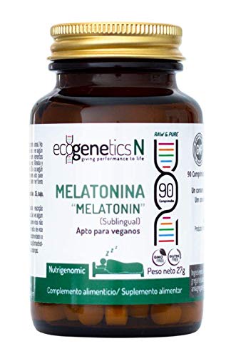 Ecogenetics Melatonina Sublingual - 90 caps - Combate los trastornos del Sueño