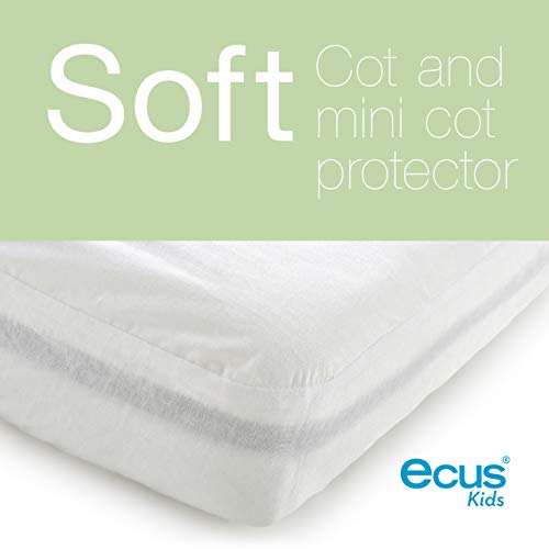 Ecus Kids Soft 3 en 1 - Protector colchón , Blanco, 120x60