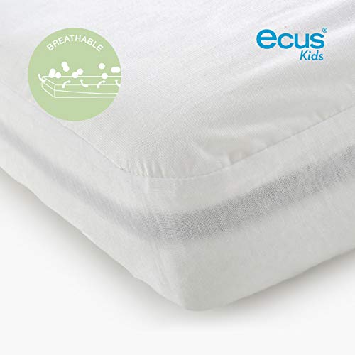 Ecus Kids Soft 3 en 1 - Protector colchón , Blanco, 120x60