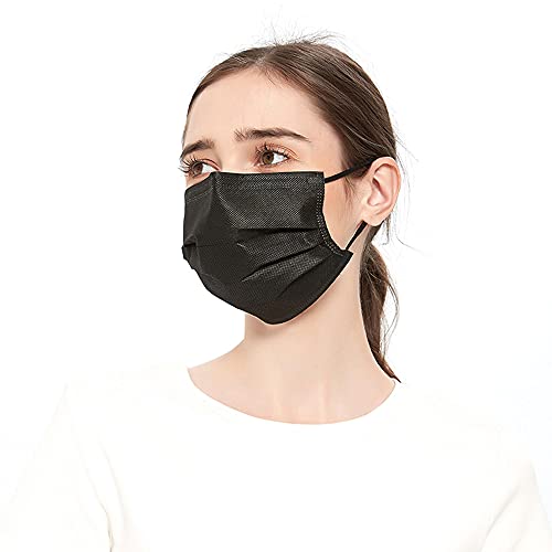 EDIESI, Mascarillas Higiénicas, No Reutilizables, Pack de 50 unidades, Color Negro, Homologadas CE