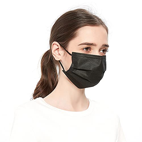 EDIESI, Mascarillas Higiénicas, No Reutilizables, Pack de 50 unidades, Color Negro, Homologadas CE