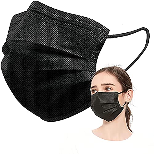 EDIESI, Mascarillas Higiénicas, No Reutilizables, Pack de 50 unidades, Color Negro, Homologadas CE