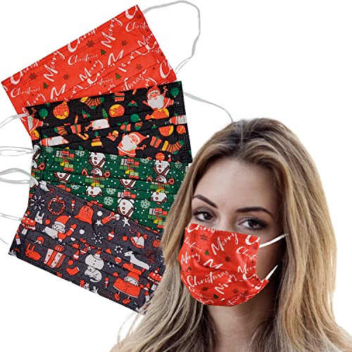 EDIESI, Mascarillas Navidad Adultos, Pack de 50 Unidades, Mascarillas Higiénicas, Desechables