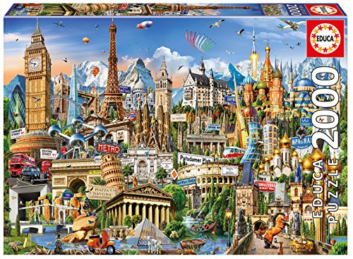 Educa - Símbolos de Europa Puzzle, 2000 Piezas, Multicolor (17697)