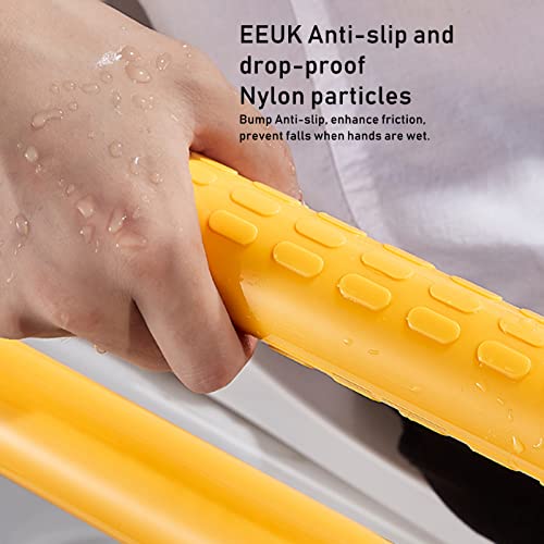 EEUK Barras Minusvalidos Abatibles, Baño de Agarre Asidero de Seguridad Montado en la Pared Inoxidable para Baño Adaptado a Personas Mayores o con Minusvalías(Size:60CM,Color:Amarillo)