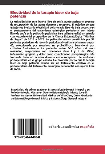 Efectividad de la terapia láser de baja potencia: en el postoperatorio del tratamiento quirúrgico periodontal con Injerto libre de encía