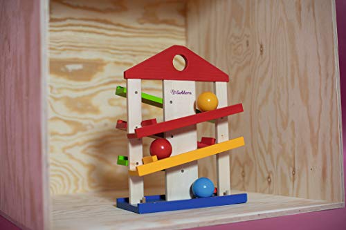 Eichhorn - Circuito de Bolas y Rampas en Madera, para Niños a partir de 1 Año - 25 x 12 x 34 cm