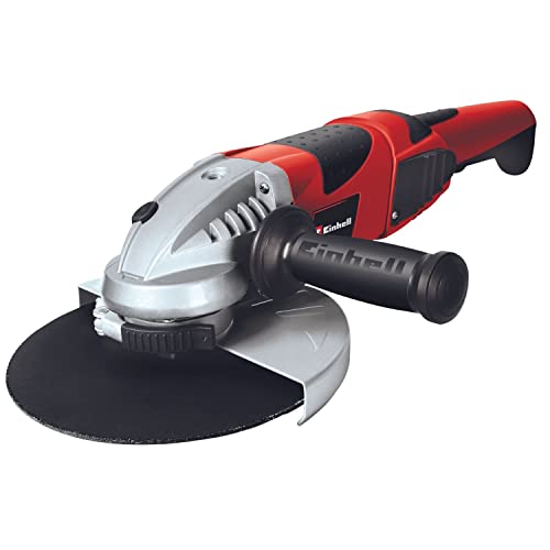 Einhell Amoladora eléctrica con cable - TE-AG 230/2000. 2000 W, 230 V, 8,7 Amperios, diámetro del disco 230 mm. Arranque suave, asidero giratorio, cubierta protectora