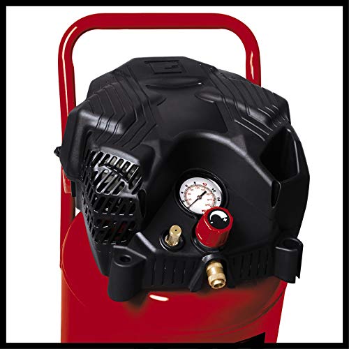 Einhell Compresor TH-AC 240/50/10 OF (1500 W, 240 l/min aspiración, depósito de 50 l, 10 bar de presión máxima de funcionamiento, bajo nivel de aceite y mantenimiento, reductor de presión, manómetro)