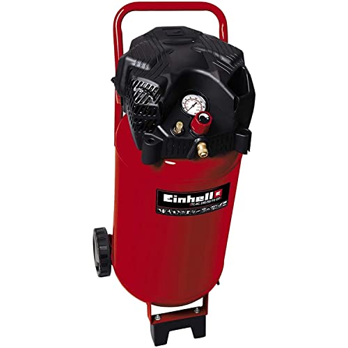 Einhell Compresor TH-AC 240/50/10 OF (1500 W, 240 l/min aspiración, depósito de 50 l, 10 bar de presión máxima de funcionamiento, bajo nivel de aceite y mantenimiento, reductor de presión, manómetro)