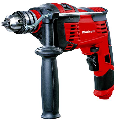 Einhell Taladro de impacto con cable - TH-ID 1000 E. 1010W, velocidad 0-3000 1/min, velocidad de soplado 0-48000 1/min. Mmango con cierre, con tope de profundidad de metal