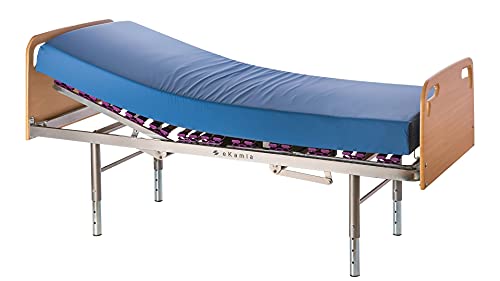 ekamia - Cama Geriátrica Eléctrica con Colchón Sanitario HR, Patas Regulables, Cabecero y Piecero - 90cm x 190cm