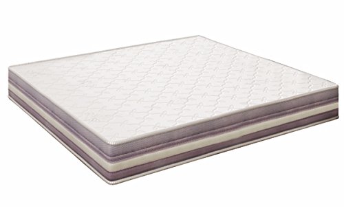 elalmacendelcolchon Colchón viscoelástico Modelo Premium, 80 x 190 x 20cm - Todas Las Medidas, Blanco y Lila