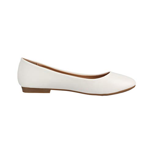 Elara Bailarina Mujer Cómodo Slip Ons Chunkyrayan P Blanco B3039 Weiss 41