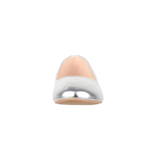 Elara Bailarina Mujer Cómodo Slip Ons Chunkyrayan P Plateado B3039 Silber 38