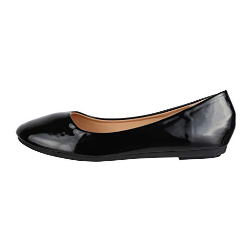 Elara Bailarinas Mujer Cómodo Laca Chunkyrayan JSZ2020-109 Black-39