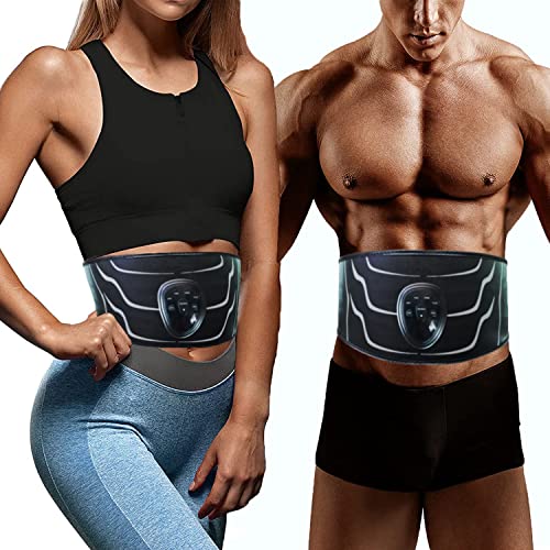 Electroestimulador Muscular Abdominales,Electroestimulador Muscular,Abdominales Cinturón,EMS Estimulador Mmuscular,6 Modos de Ejercicio, 10 Niveles de Intensidad,Adecuados para Hombres y Mujeres