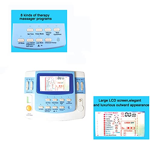 Electroestimulador muscular física integrada con ultrasonido equipo de fisioterapia, EA-F29 Tens y Ems 6 canales con función láser y sueño