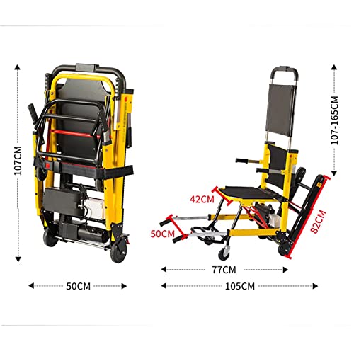 Elevador de Silla de Escalera motorizado para Personas Mayores - Elevador de Silla de Ruedas portátil móvil para discapacitados para Transporte de Emergencia de Primera Calidad