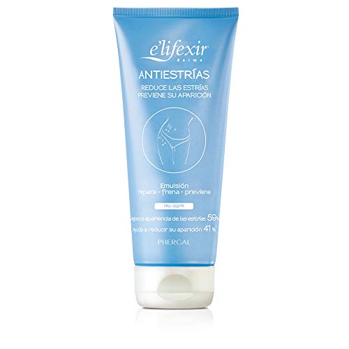 Elifexir Crema Antiestrías, Repara, Frena las Estrías y Previene su Aparición Eficazmente, Piel con Más Elasticidad, Atenua el Color Rosado y la Textura Rugosa - 200ml