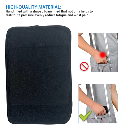 Empuñaduras acolchadas para caminante (2 unidades), suaves y cómodas, almohadillas de agarre para caminante, para silla de ruedas, accesorio de movilidad antideslizante, transpirable, color negro