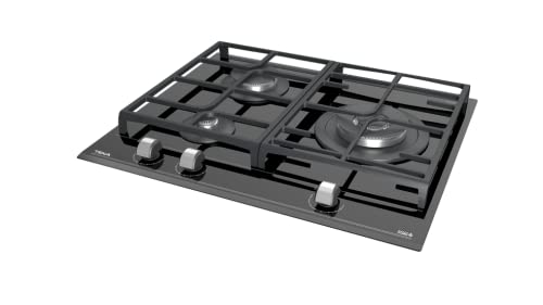 Encimera - TEKA Exact Flame GZC 63310 XBB, Gas, 3 quemadores, Integrable, 2800 W, Negro