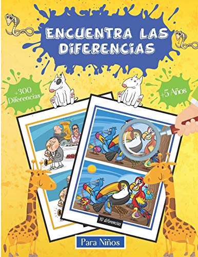 Encuentra las differencias Para Niños +5Años +300 Diferencias: Libro De Juegos - Encuentra Las Diferencias - Para Niños De 5 a 8 Años, Niña y Niño - Libro De Actividades Para Niños