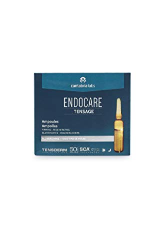 Endocare Tensage Ampollas - Antiarrugas, Antiflacidez, Regeneradoras, Efecto Tensor Inmediato, con Ácido Hialurónico, para Todo Tipo de Pieles, 10 Unidades