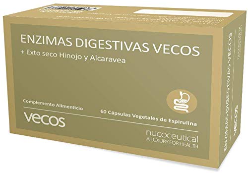 Enzimas digestivas con alta concentración de papaína, bromelina y digezyme para mejorar la digestión y ayudar a la absorción de nutrientes – Mejora la salud gastrointestinal – 60 cápsulas vegetales