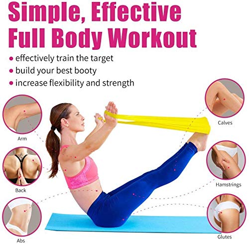 ERUW Bandas Elasticas Fitness, 2M Banda Elastica Resistencia Musculacion para Hombre, Mujer, Ejercicios de Musculares, Glúteos y Yoga Entrenamiento Bandas en Casa y Gym Pilates, Estiramiento (Yellow)