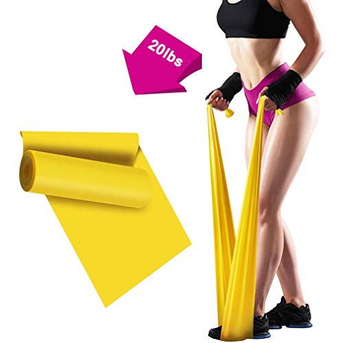 ERUW Bandas Elasticas Fitness, 2M Banda Elastica Resistencia Musculacion para Hombre, Mujer, Ejercicios de Musculares, Glúteos y Yoga Entrenamiento Bandas en Casa y Gym Pilates, Estiramiento (Yellow)