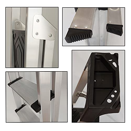 Escalera Ancha de Aluminio SUPER PLUS (5 Peldanos). BTF-TJB405