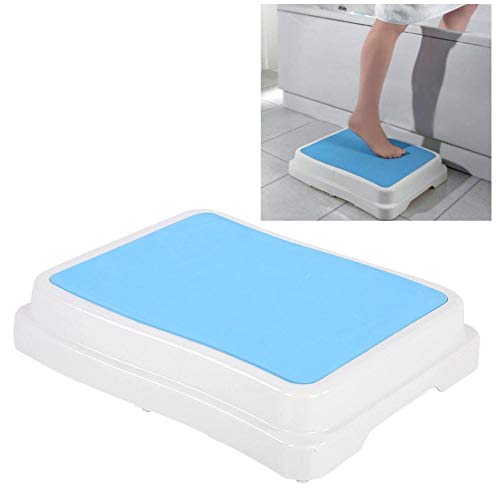 Escalón para baño, bañeras antideslizante, taburete apilable, plataforma grande y patas antideslizantes, resistente a 189 kg de altura 10 cm