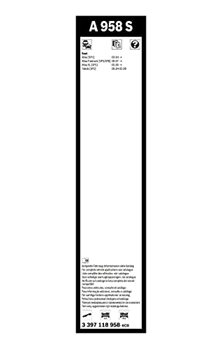 Escobilla limpiaparabrisas Bosch Aerotwin A958S, Longitud: 650mm/650mm – 1 juego para el parabrisas (frontal)