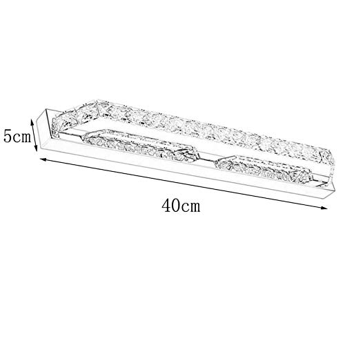 Espejo Luz Frontal Lámparas de Maquillaje Iluminación de Maquillaje de Cristal Antiniebla Foco Impermeable Luces de Baño 10W Blanco Cálido