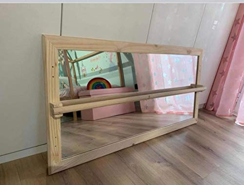 Espejo Montessori madera natural 100x60cm