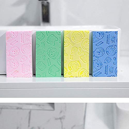 Esponja de Baño 4 piezas Esponja de Baño para bebés Exfoliante Esponja de Ducha para Limpieza corporal Toalla de lavado para bebés adultos niños piel Suave para el Cuerpo ducha de Baño