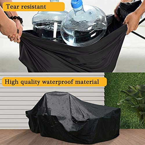 Essort Funda Muebles Jardin Impermeable, Funda Sofa Jardin Exterior,Funda Protectora Mesa Jardin,Funda Protectora Muebles Copertura Tamaño Grande 315x160x74cm ,Negro