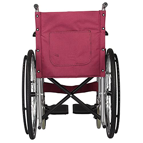 Estable Silla de Ruedas Plegable - Silla de Ruedas para Minusválidos Con Asas Antideslizantes y Cómodos Reposabrazos de Espuma - Autopropulsabl Silla de Ruedas de Tránsito para Minusválido