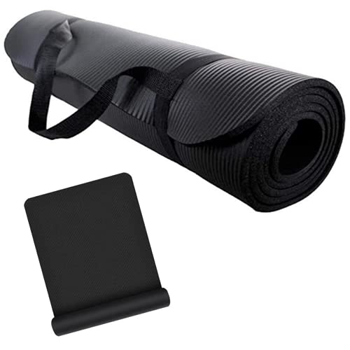 Esterilla Fitness Gruesa Para Yoga, Pilates y Meditación Con Correa Portátil Ideal Para El Deporte | Esterilla Yoga Antideslizante Perfecta Para el Ejercicio y Fácil de Transportar | 181x62 Cm