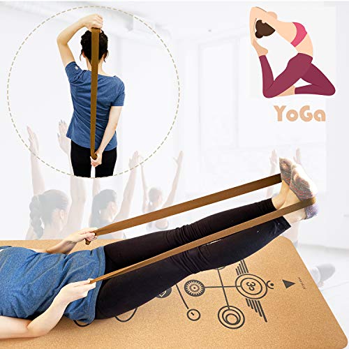 Esterilla Yoga,Esterilla Deporte Antideslizante Ecológica Corcho,183x65cm,7mm de Grosor,Yoga Mat,para Pilates,Fitness.Incluye Correa de Transporte y 2PC Bola para Masajes