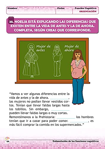 Estimulación De Las Funciones cognitivas Cuaderno 8/ Desde 7 años/ Refuerza Habilidad Mental y para Mejora Deterioro Mental: Mejora funciones cognitivas