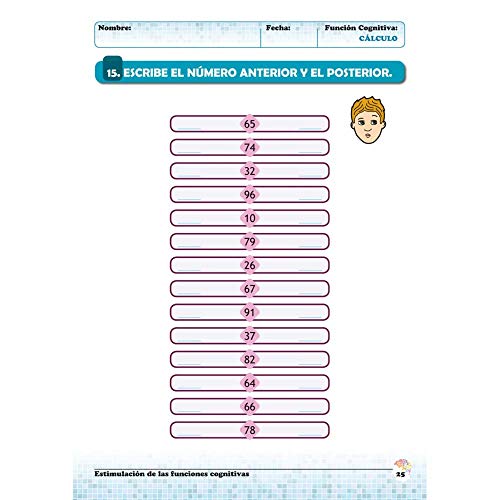 Estimulación de las funciones cognitivas nivel 1.Cálculo - Cuaderno 2 / Editorial GEU/ Desde 7 años / Refuerza habilidad mental / Para deterioro mental