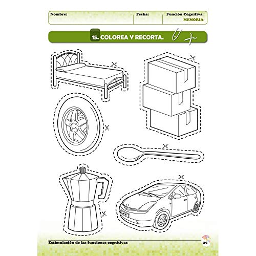 Estimulación de las funciones cognitivas nivel 2.Memoria - Cuaderno 5/ Editorial GEU/ Desde 7 años / Refuerza habilidad mental / Para deterioro mental
