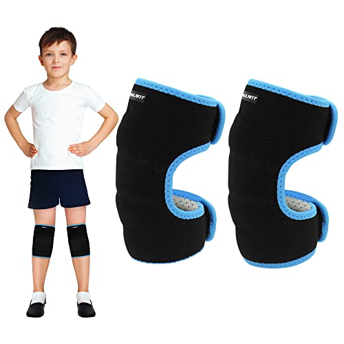 EULANT Niños Rodilleras para Baile, Esponja Grande para Proteger la Rodilla para Voleibol Escalada Baloncesto Danza Correr Senderismo Esquiar,Evitar Heridas y Rozaduras en Las Rodillas, Azul S