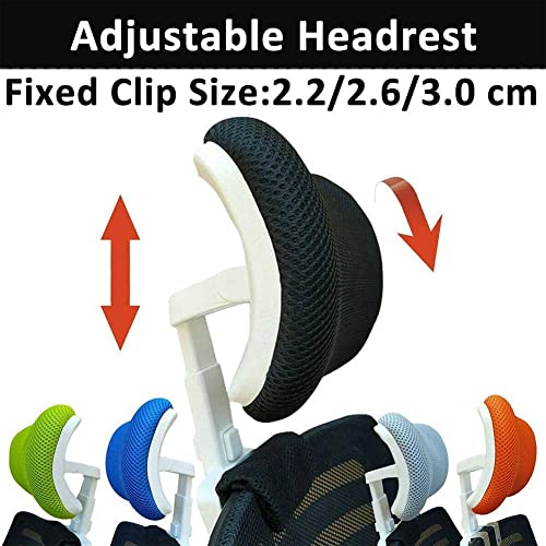 EUPEFIST Reposacabezas Universal Ajustable, Reposacabezas para Sillas De Oficina con Tornillos Reposacabezas De Altura Ajustable Silla De Ordenador Giratoria Almohada De Protección,Azul,3.0cm'